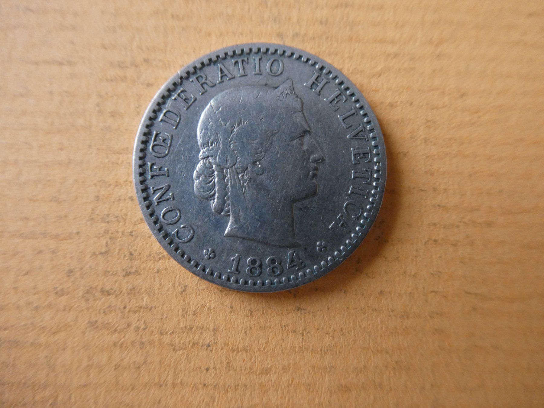 Toutes les monnaies: Schweiz 1884, 20 Rappen – D'occasion à Hinterforst par Rohusri