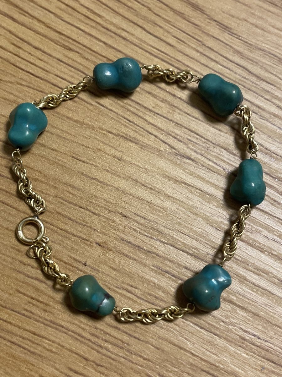 Bracciali & Braccialetti: Bracelet en or 750 avec turquoise – Usato da Montreux venduto da Pipo7878 1