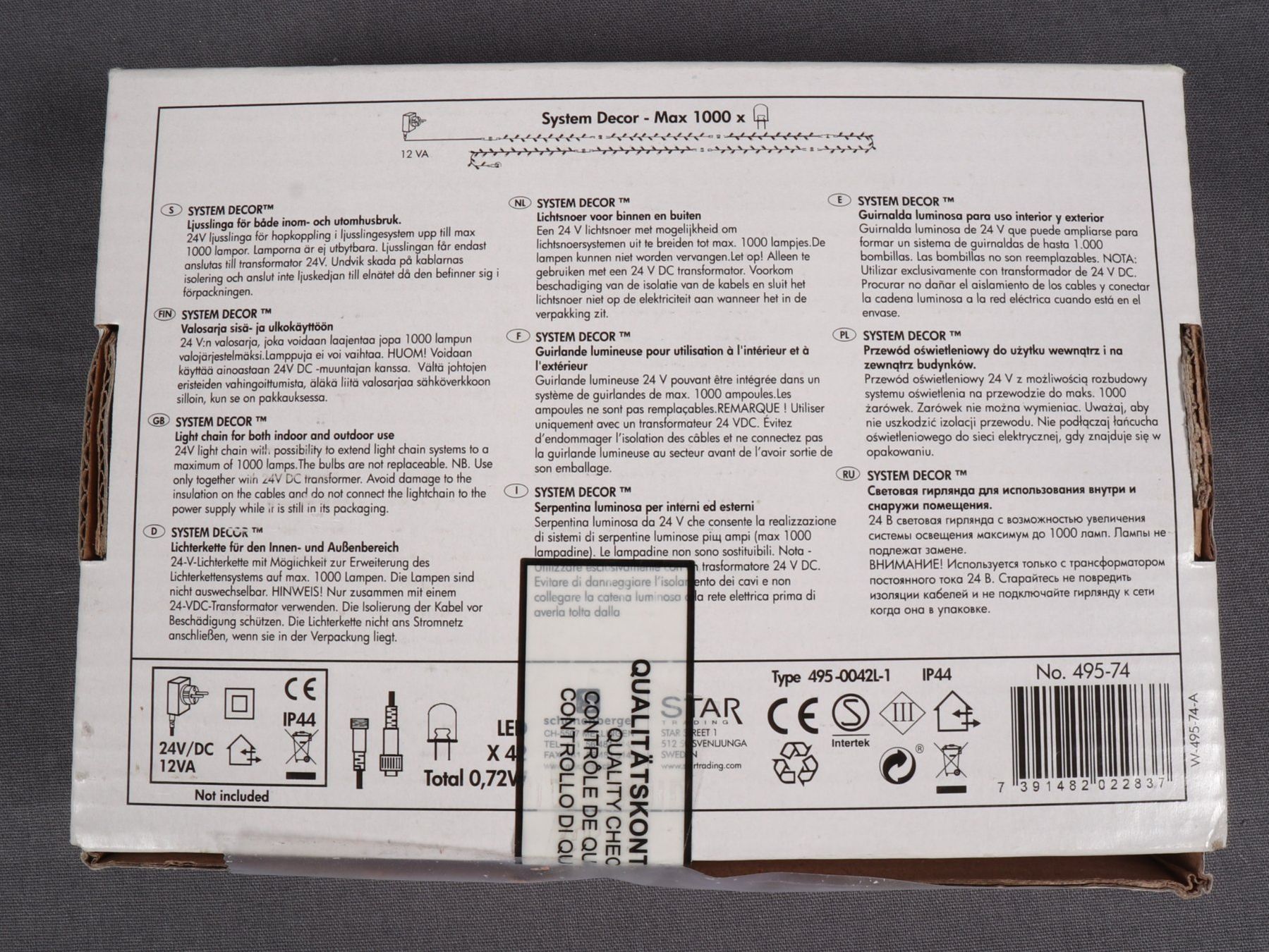 Lichterketten & Leisten: SYSTEM DECOR Lichtvorhang 42-LED 0.8m – Neu (gemäss Beschreibung) aus Steinen von Restwert_Steinen 6