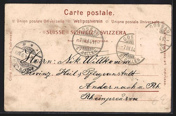 Cartes postales: Gossau /St. Gallen, Teilansicht mit Kirc – D'occasion à Berlin par bartko-reher 1