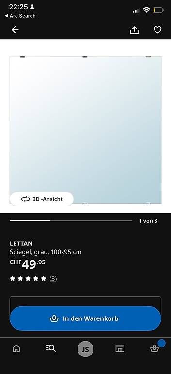Ikea Specchi: Spiegel 100x95 – Usato da Zollikofen venduto da spo_b8r5