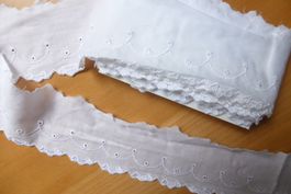 Alte St. Galler Spitzen weiss - Preis pro Meter