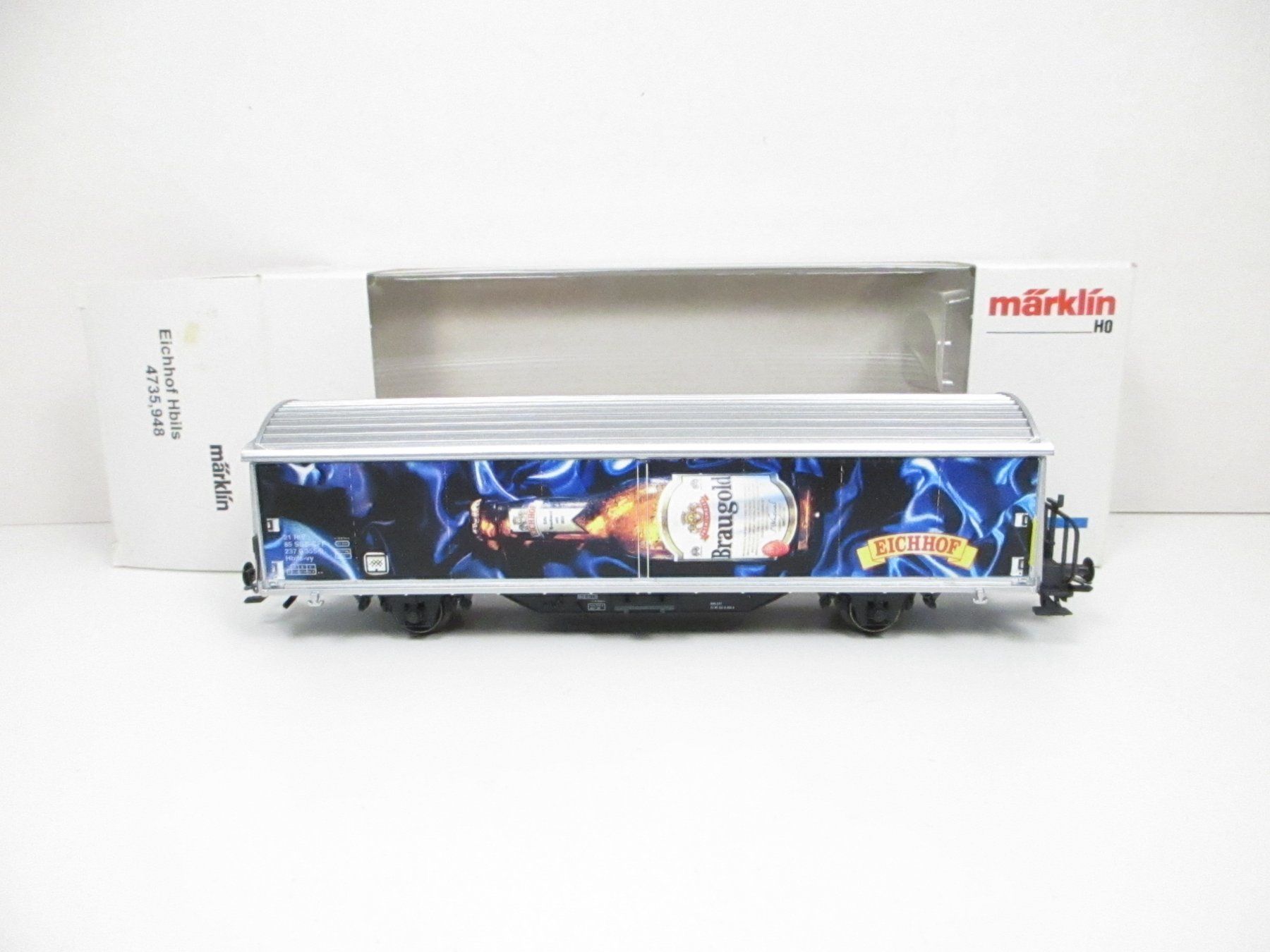 Märklin Modellini di ferrovie: Märklin H0 4735.948 SBB Schiebewandwagen EICHHOF BRAUGOLD – Nuovo e nell'imballaggio originale da Olten venduto da Heinrich875