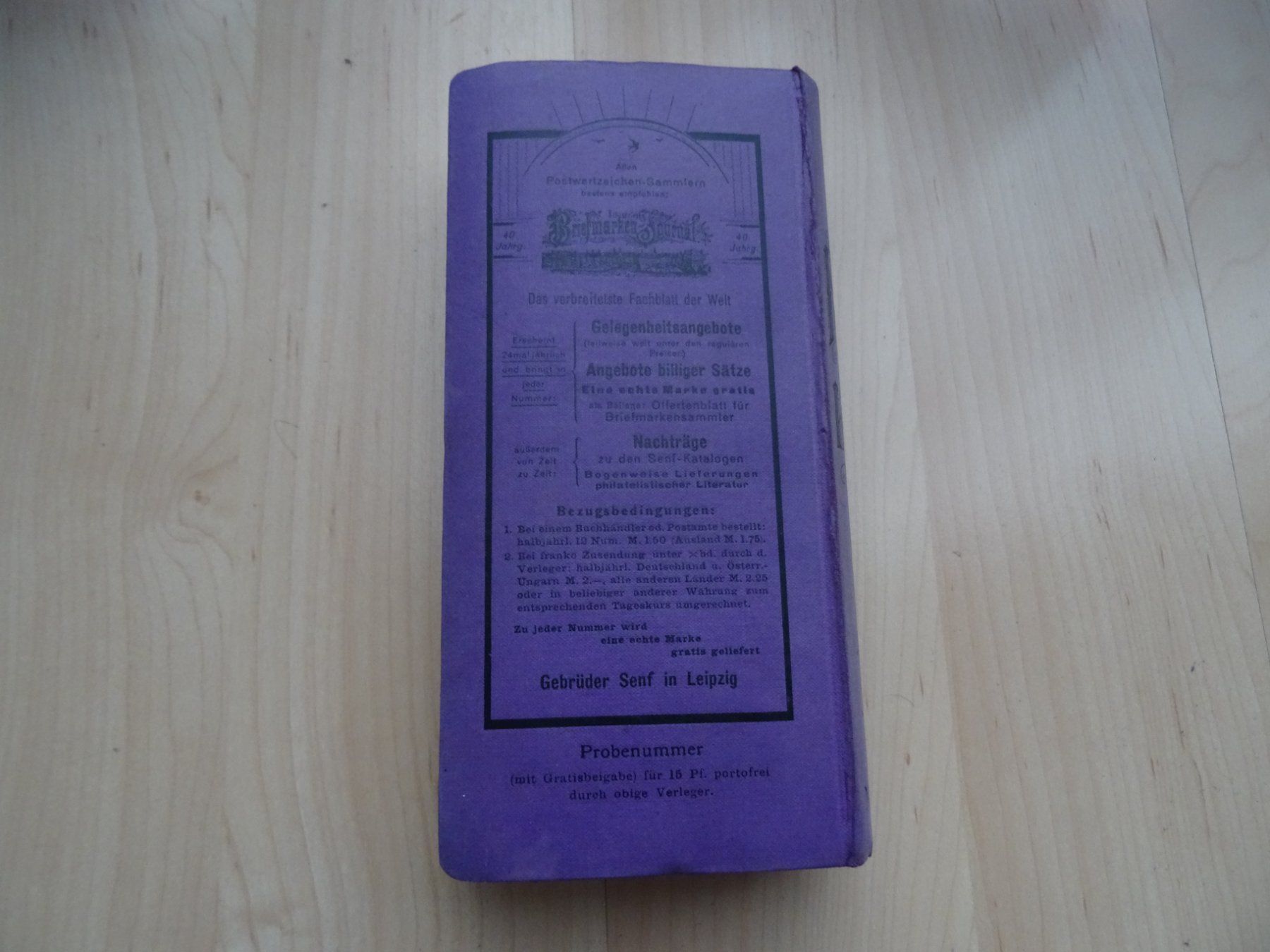 Libri: Postwertzeichen-Katalog 1914 Gebrüder Senfs, Leipzig – Usato da Lupfig venduto da Buerkli20 2