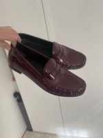 Lack Schuhe/Mokassins, bordeauxrot, Gr. 40 neu