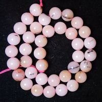 1 Strang echte rare pink Peru-Opal Perlen 10 mm