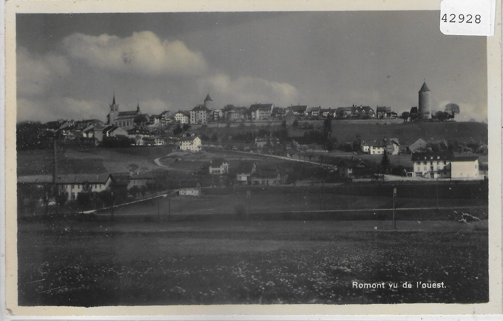 Ansichtskarten: Romont vu de l'ouest – Gebraucht aus Ettingen von Kartenplanet