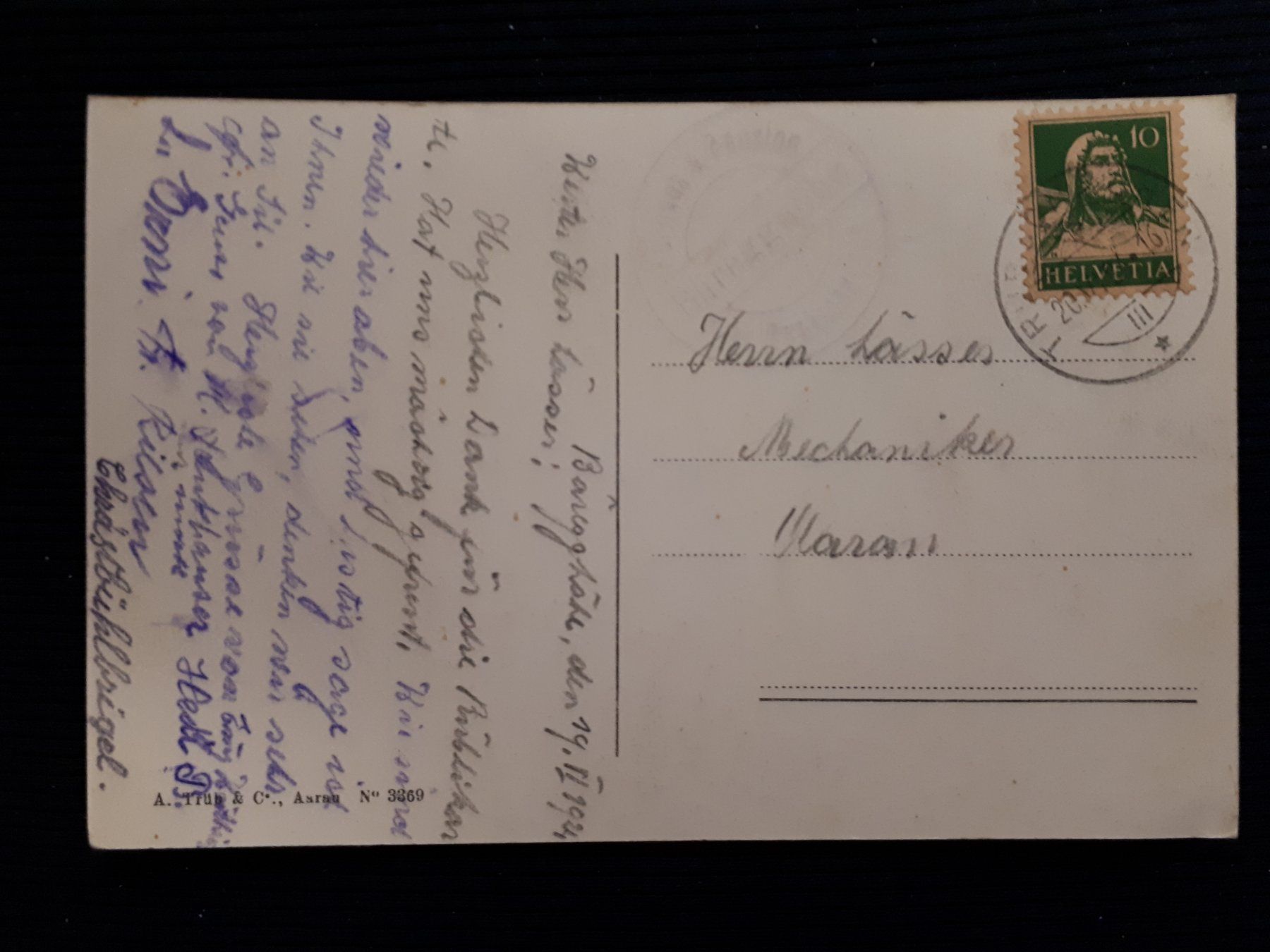 Cartoline postali: BAREGGHOHE IM EMMENTHAL - 1924 – Usato da Ponto Valentino venduto da giorgia06 1