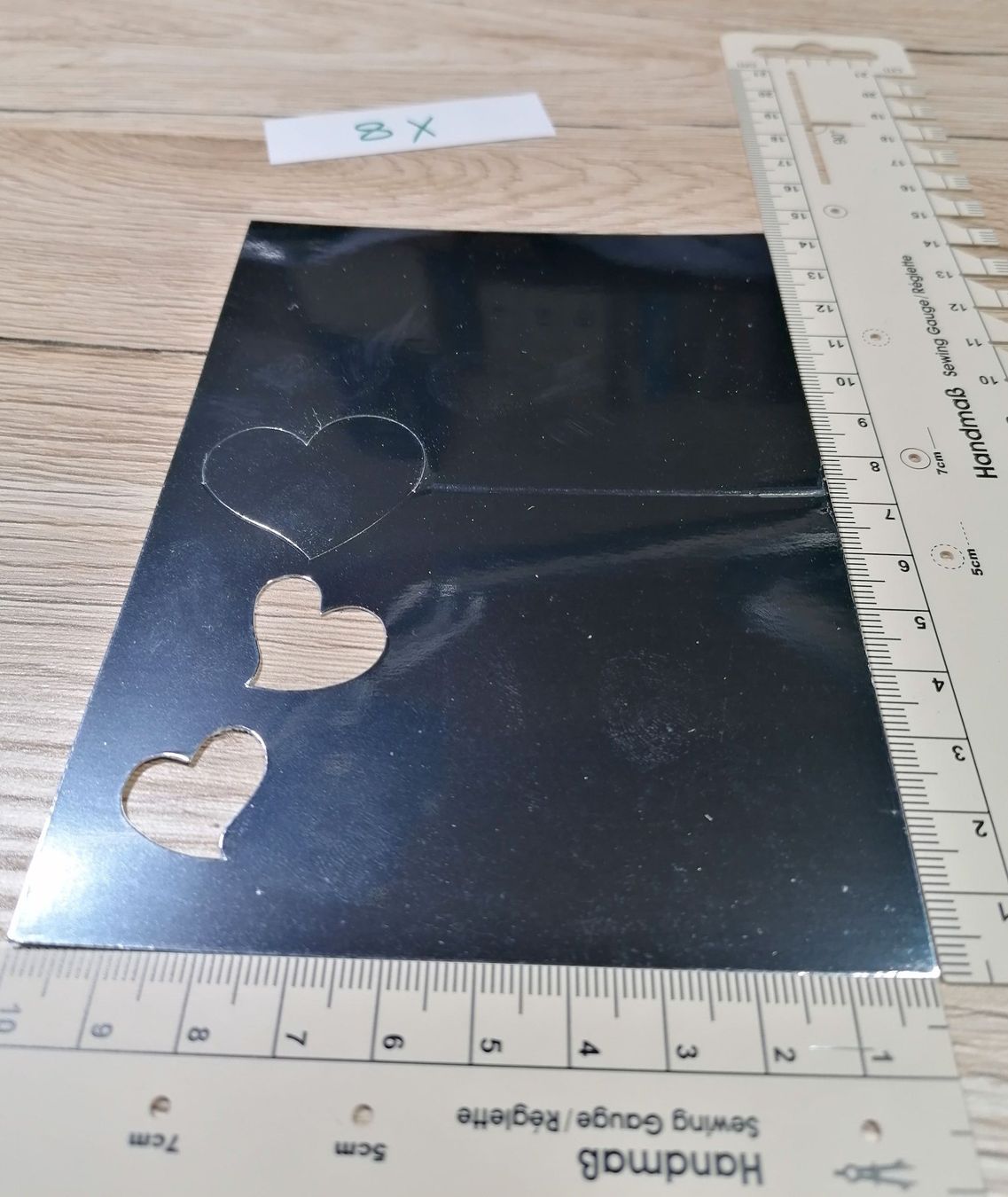Cartoline: 8x mini Karten, Silber, mit Herz - DIY Grusskarten Basteln – Nuovo (secondo la descrizione) da Zollikofen venduto da Blackie 1