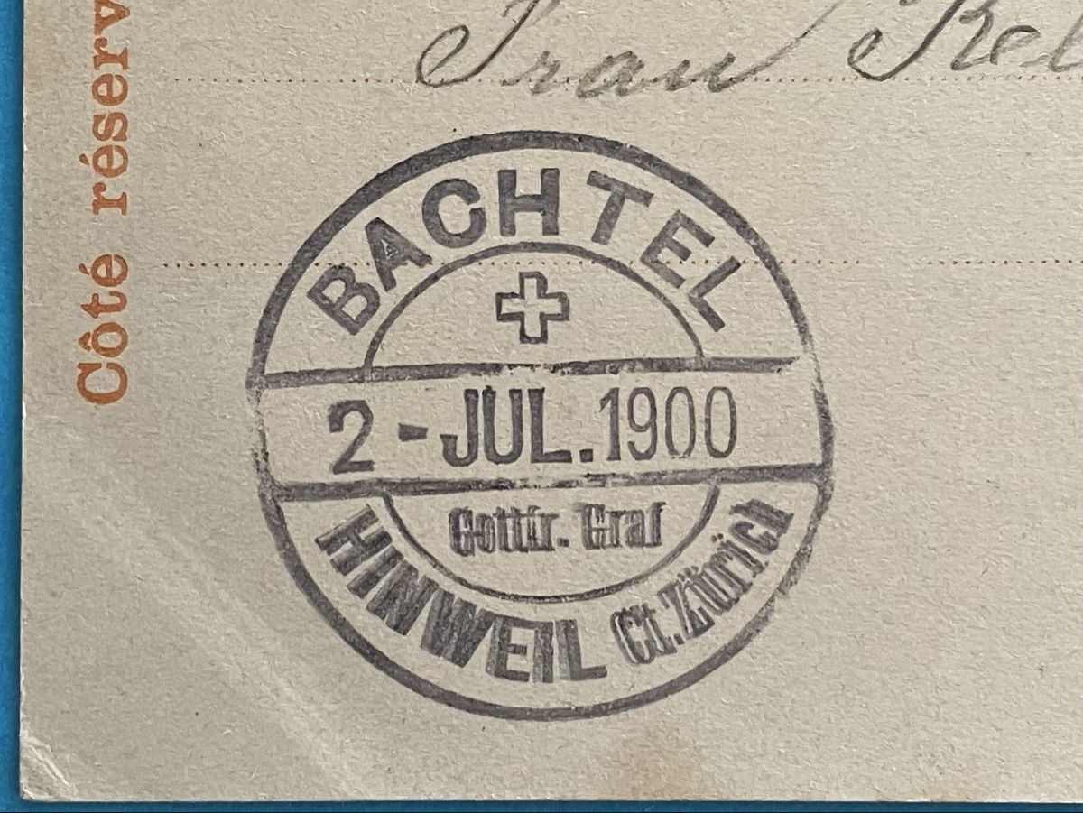 Ansichtskarten: Historische Ansichtskarte Gruss vom Bachtel, 1900 – Gebraucht aus Bauma von Baumer71 3