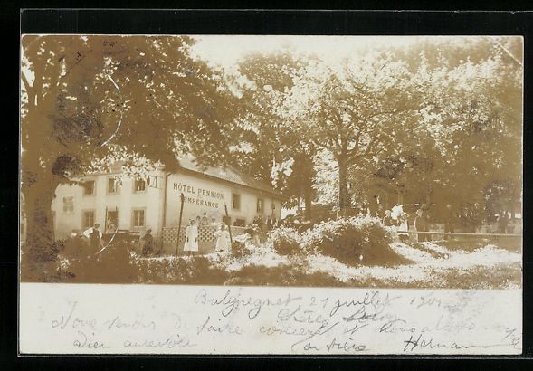 Cartoline postali: AK Le Paquier, Hotel Temperance, 1901 – Usato da Berlin venduto da bartko-reher