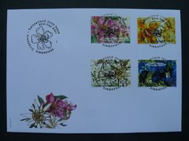 2001 Nr. 1029-1032 auf FDC + Singapore FDC ET-Vollstempel