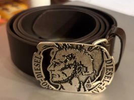 DIESEL Ledergürtel, Schwarz, Grösse 95 cm, NEU! Diesel Belt