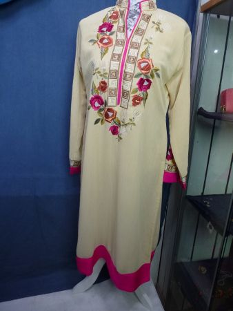 SARI KAFTAN TUNIKA KLEID GESCHLITZT GR M UNTERFÜTTERT NEU
