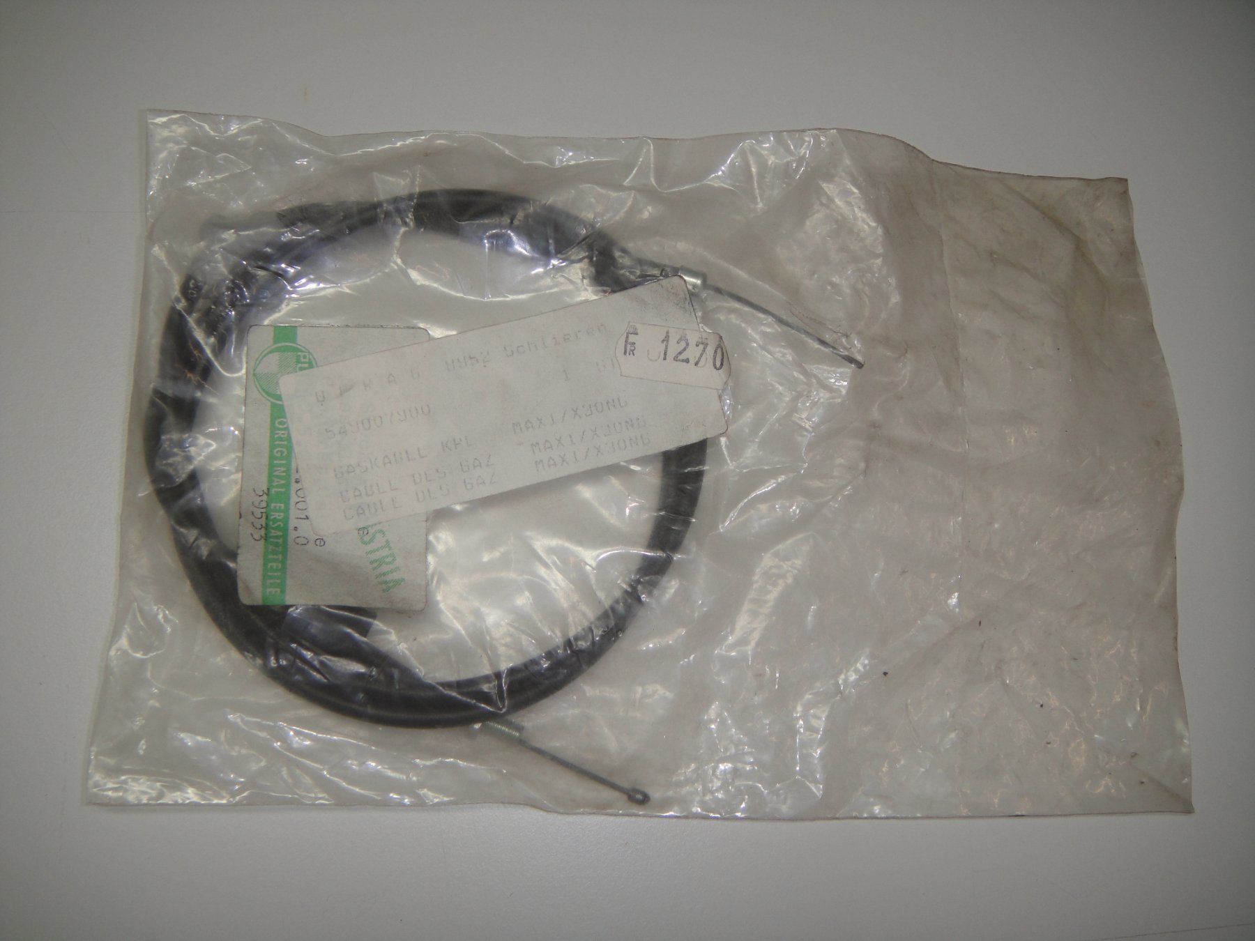 Puch Mofas: Gaskabel, Neu / NOS!!  Original Puch Austria – Neu und originalverpackt aus Tecknau von mmrd78