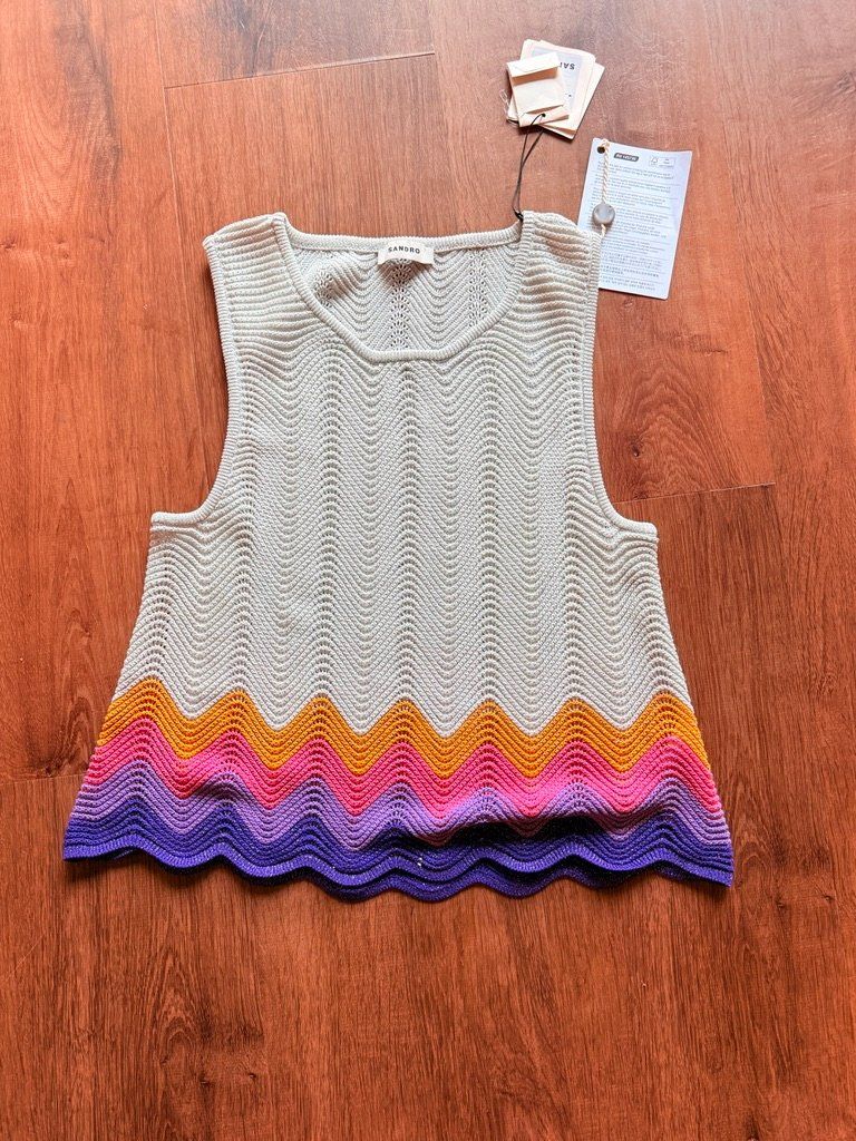 Sandro Top: New Sandro Crochet Gradient Tank Top - 4 – Nuovo e nell'imballaggio originale da St-Sulpice VD venduto da juhdu