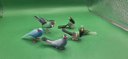 6 Wunderschöne Murano Glas Vögel