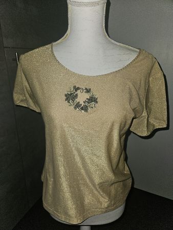 Damen Shirt Sportalm Kitzbühel goldfarben Gr 38 bestickt 