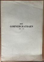 Livre historique "Die Gornergratbahn 1898 - 1938