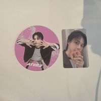 ateez wooyoung  coaster + photocard official cafe event