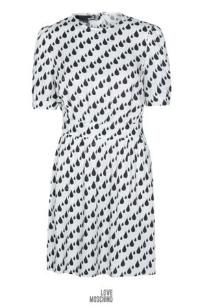 Kleid Love Moschino Gr. 42 Tropfen weiss
