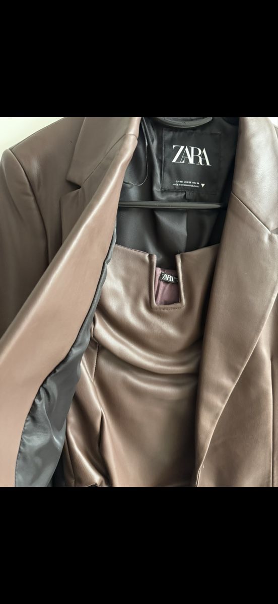 Zara Giacche: Zara Kunstleder Blazer & Top Set – Nuovo (secondo la descrizione) da Vaduz venduto da GiuliaSu 3
