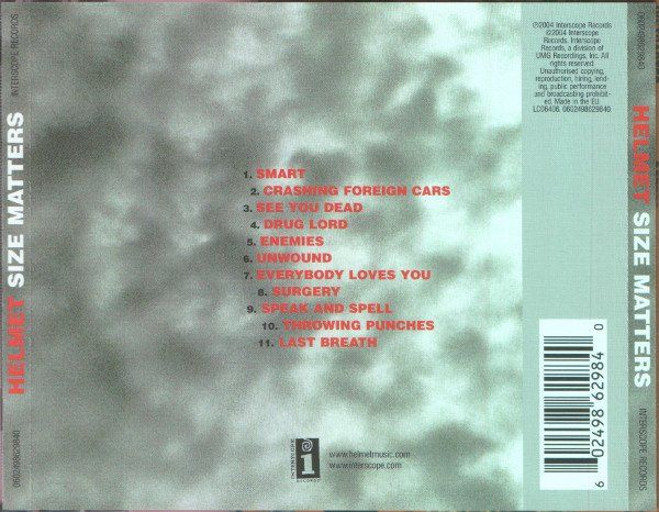 CD: Helmet: Size Matters, Vergriffen! - a – Usato da Brittnau venduto da Zibu 1