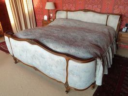 Antikes Doppelbett Louis XV Corbeille