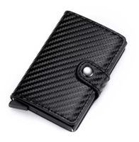 Kreditkartenetui mit Druckknopf carbon schwarz