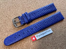 16mm Uhrenarmband Leder blau, Lederarmband für Uhren