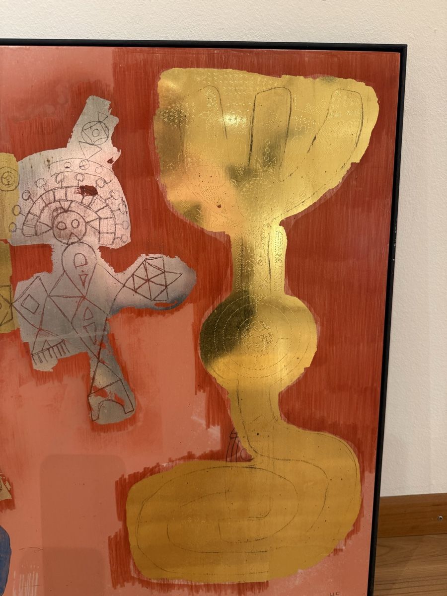 Gemälde: Gemälde Heinrich Eichmann "Sold auf rot" 60x60 cm – Gebraucht aus Wil SG von F-Z-72 3