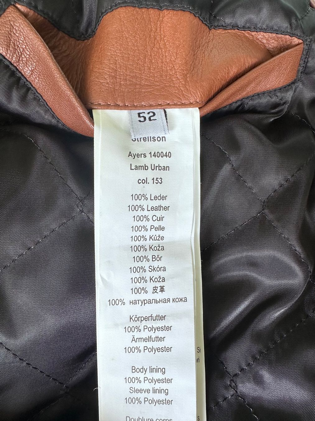 Strellson Giacche: Braune Strellson Lederjacke Grösse 52 – Usato da Gränichen venduto da Ghostface91 4