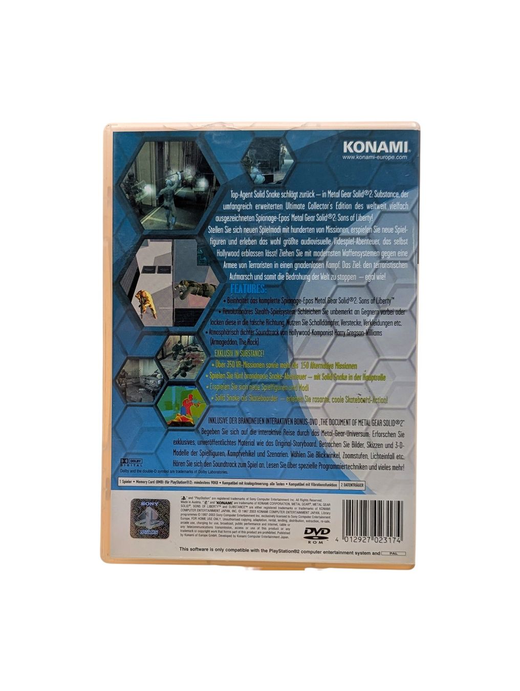 Sony Giochi: Metal Gear Solid 2: Substance PlayStation 2 – Usato da Domat/Ems venduto da IsseldorsShop 1