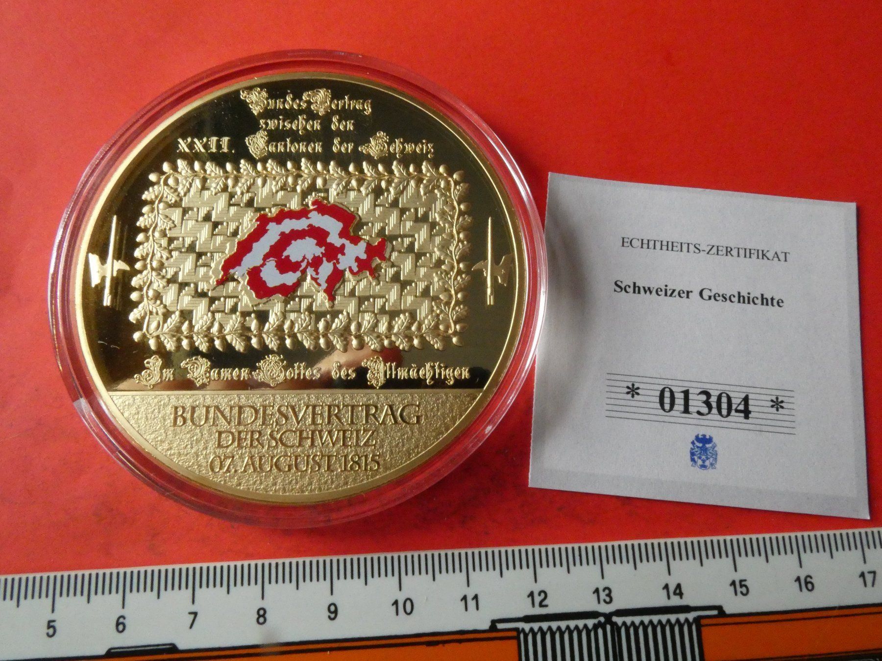Medaglie: Riesenmedaille Bundesvertrag der Schweiz – Nuovo (secondo la descrizione) da Hinterforst venduto da Rohusri