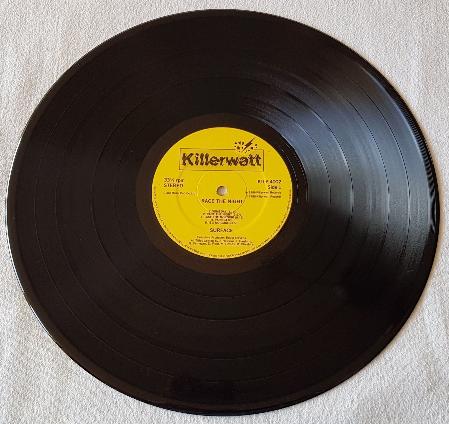 Schallplatten: Surface – Race The Night - LP - 1986 - First Press – Gebraucht aus Uster von Zardodel 2