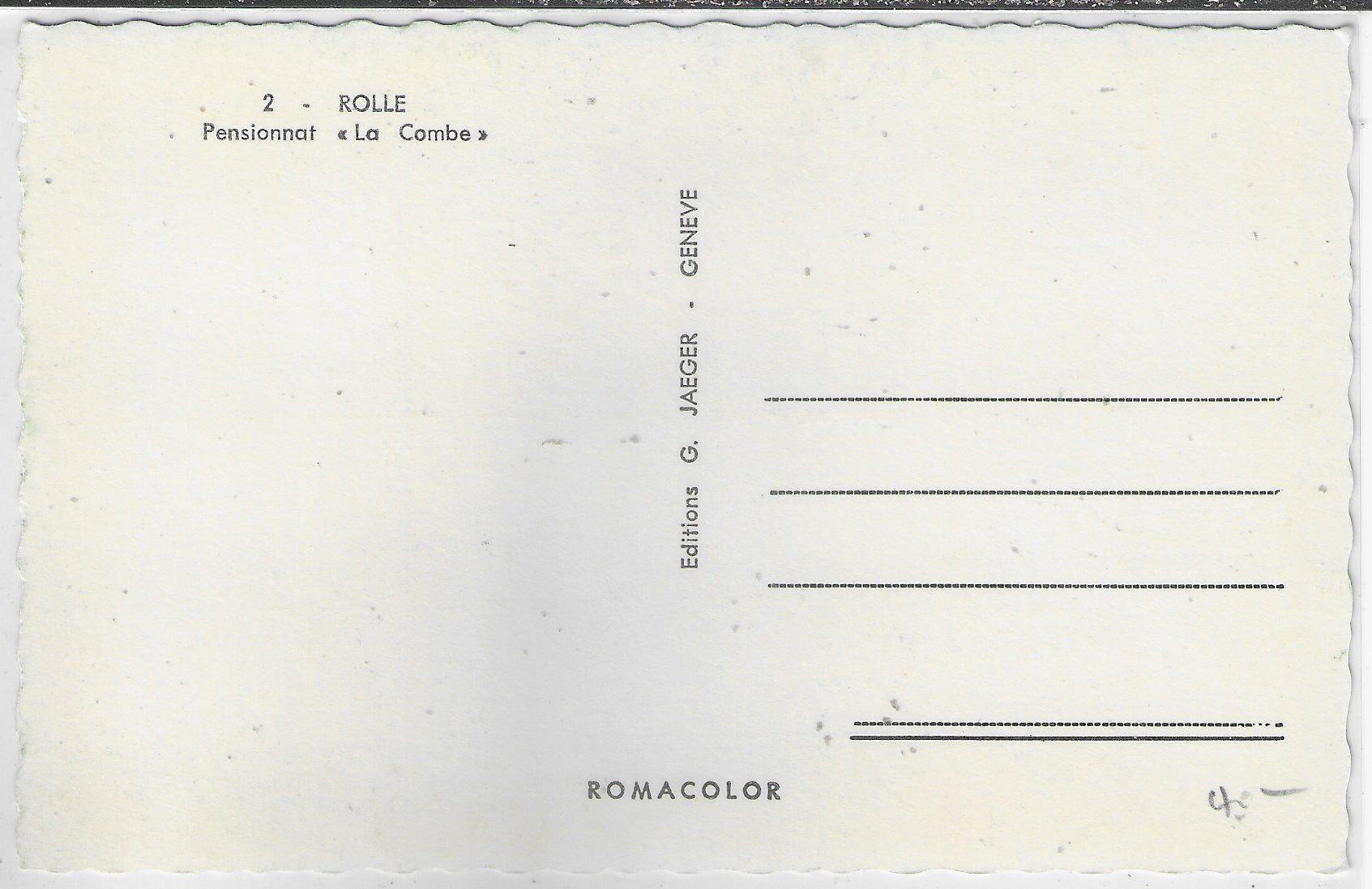 Cartoline postali: Rolle - La Combe - coloriert – Usato da Ettingen venduto da Kartenplanet 1