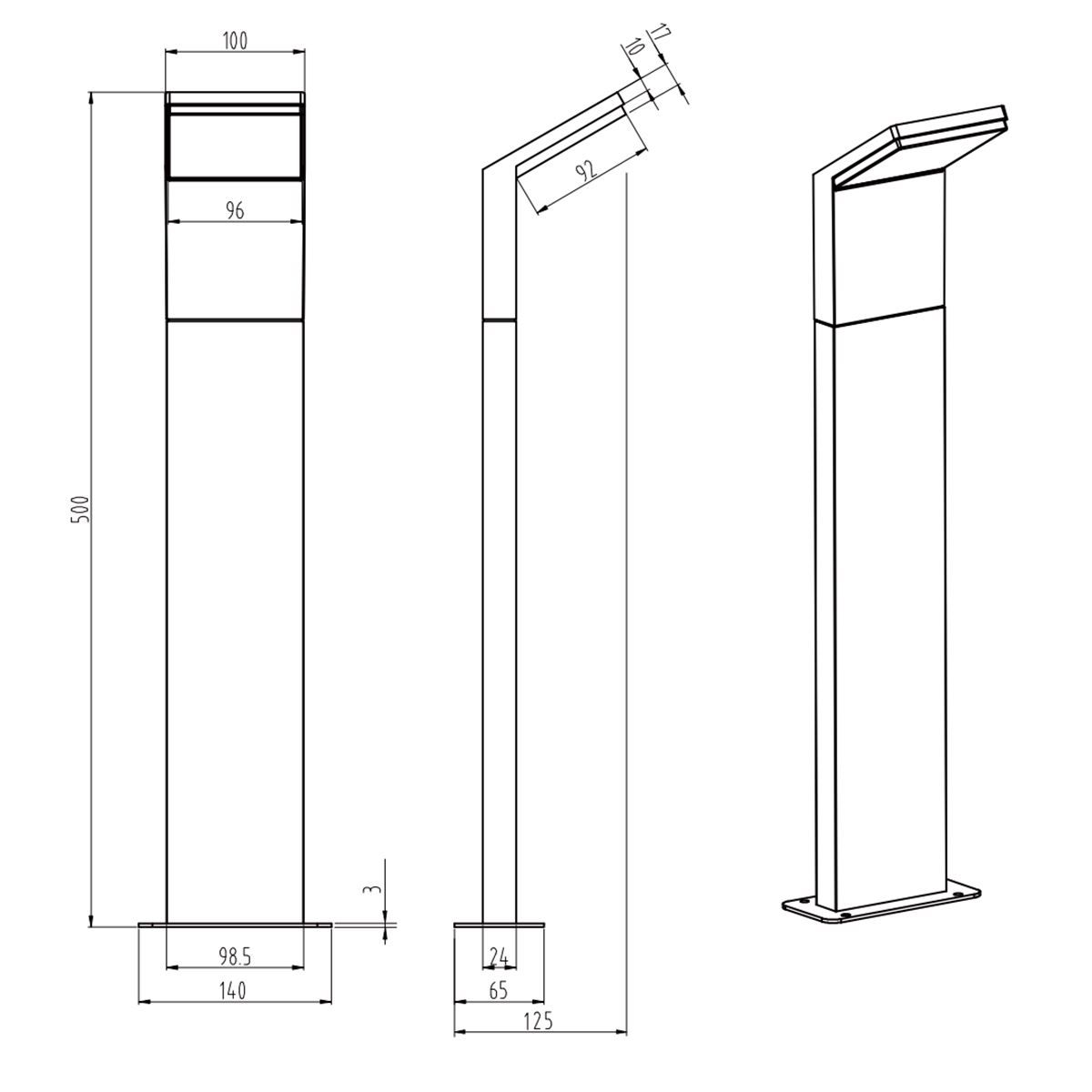 Lampade: LED Aussen Stehleuchte, Wegbeleuchtung – Nuovo (secondo la descrizione) da Kreuzlingen venduto da Smart-Light 2