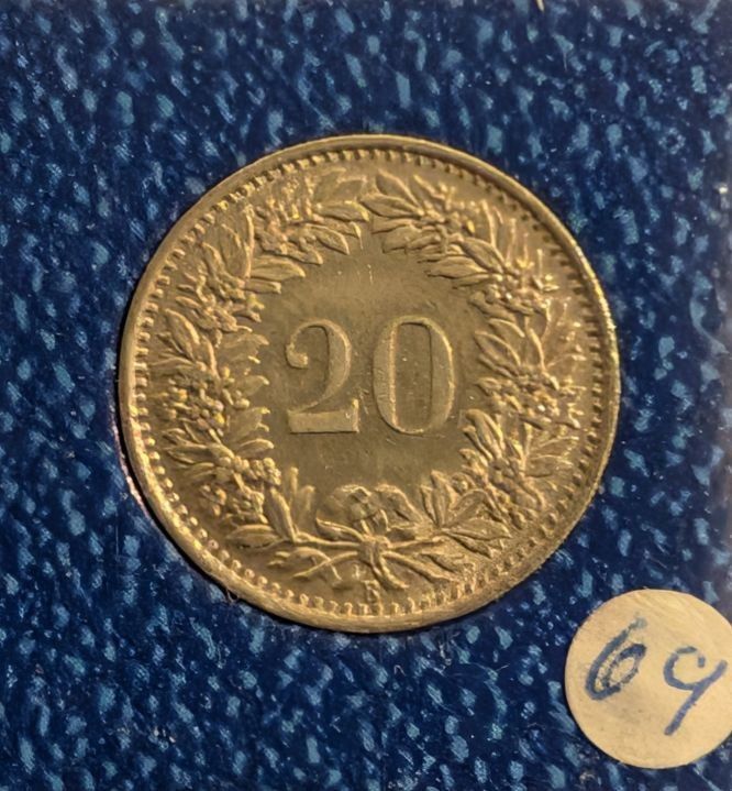 Alle Münzen: 20 Rappen 1969 – Gebraucht aus Arch von coinsandmore 1