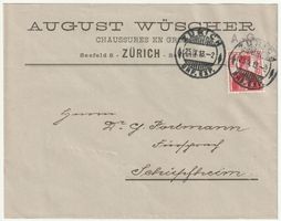 Firmenbrief August Wüscher Zürich