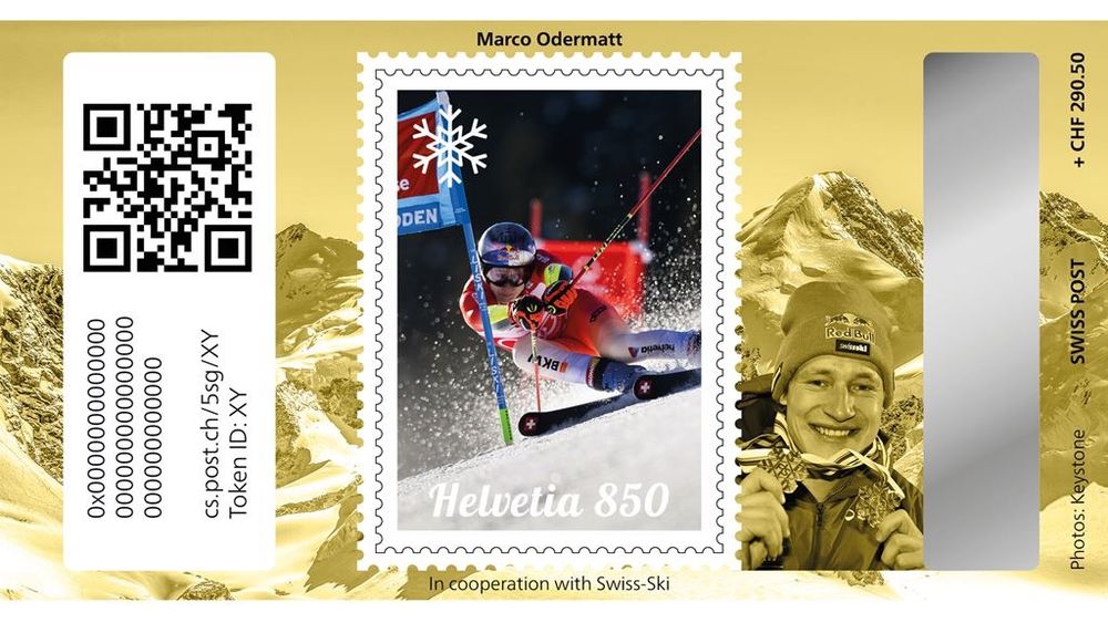 Tutti i francobolli: Marco Odermatt ID 9 Gold Swiss Crypto Stamp 5.0 – Nuovo (secondo la descrizione) da Comano venduto da saaaale