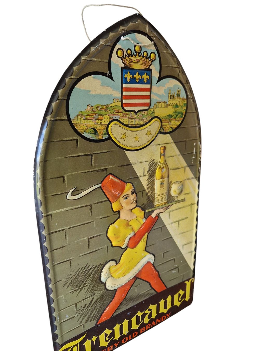 Insegne: Blechschild 1920er Brandy – Usato da Mörschwil venduto da antiksalon21 2