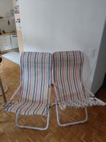 Chaises pliables tissu et metal