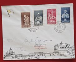 VATIKAN ANTONIO CANOVA BILDHAUER LUGANO TICINO FDC 1958