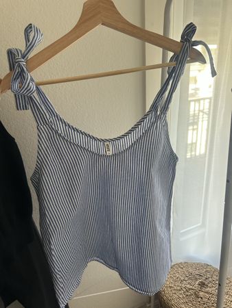 Haut bleu/blanc - taille S - H&M