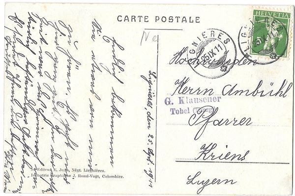 Cartoline postali: Lignières Temple Indépendant – Usato da Olten venduto da clotaldi 1