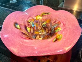 MURANO GROSSE VINTAGE BUNTE SCHALE AUS 80-ER, 3018 GR