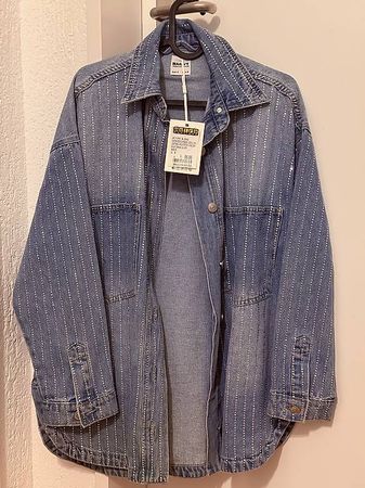 Damen Jeansjacke mit Strass Gr S 