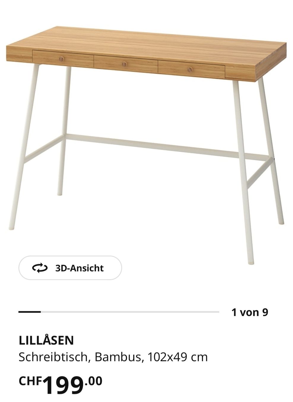 Bureaux: Ikea Schreibtisch Bambus – D'occasion à Winterthur par zhb_xcy7 4