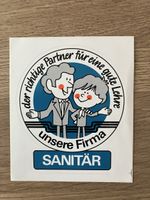 Sanitär Werbe Aufkleber - Seltenes Sammlerstück!