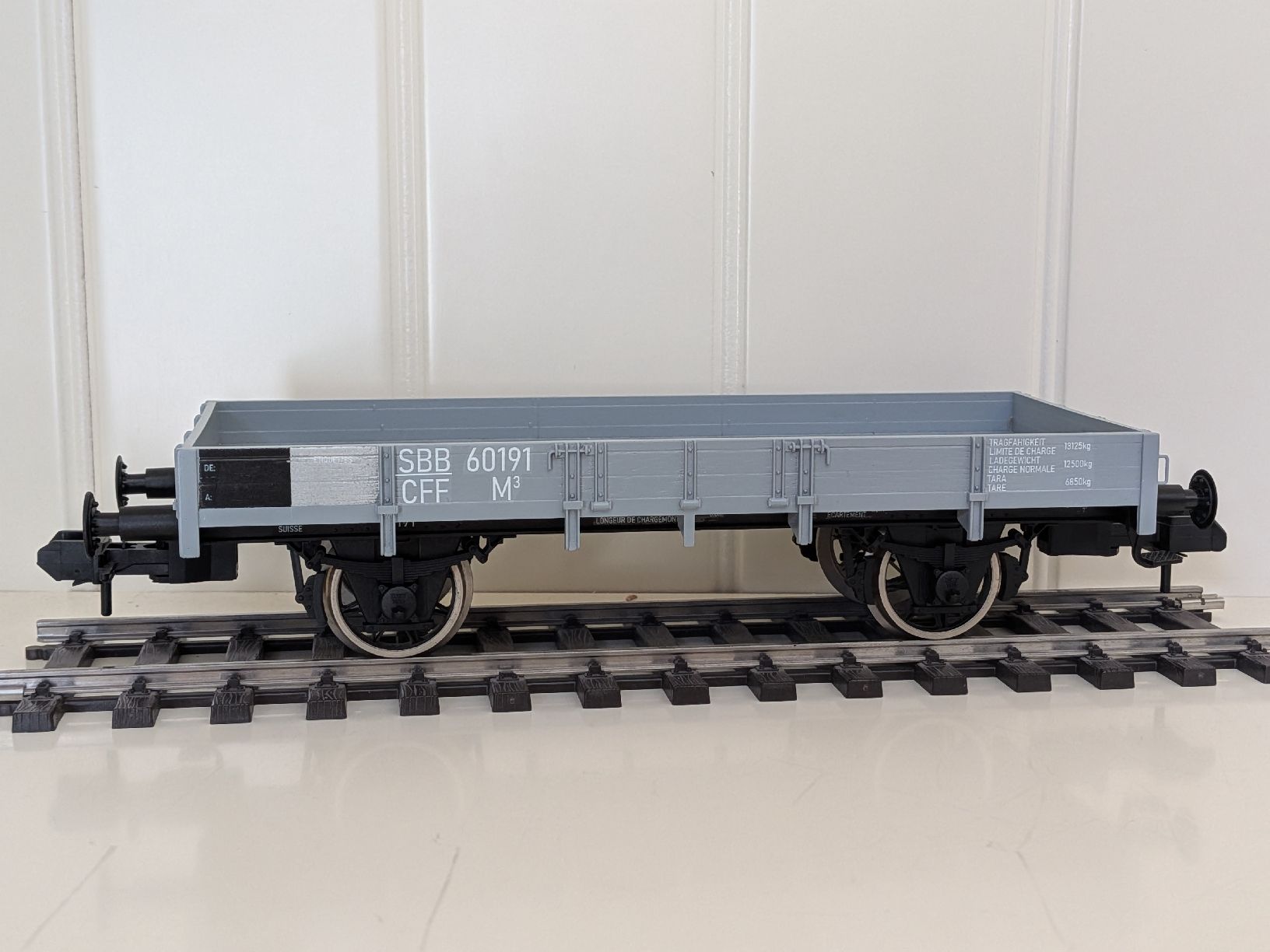 SBB/CFF/FFS Modellini di ferrovie: SBB Niederbordwagen M3 60191 – Nuovo (secondo la descrizione) da Grenchen venduto da garage-city